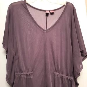 Sheer Top with stretchy sides